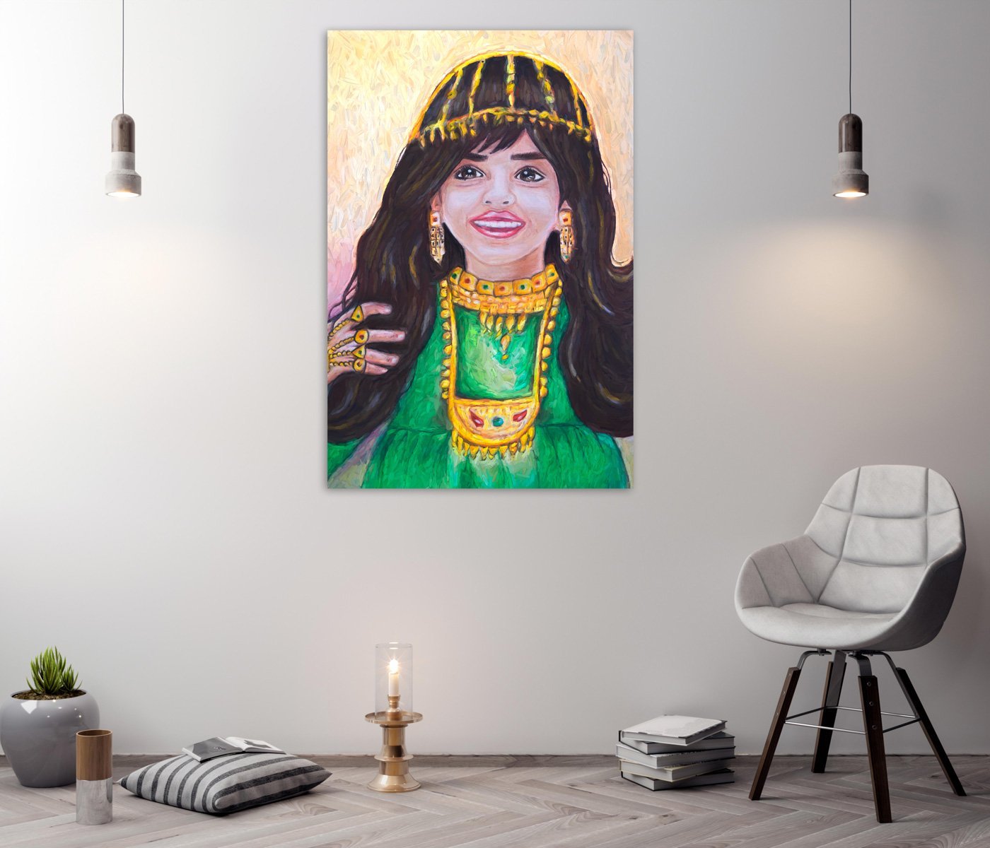 البنت والثوب - lo7ate لوحاتي